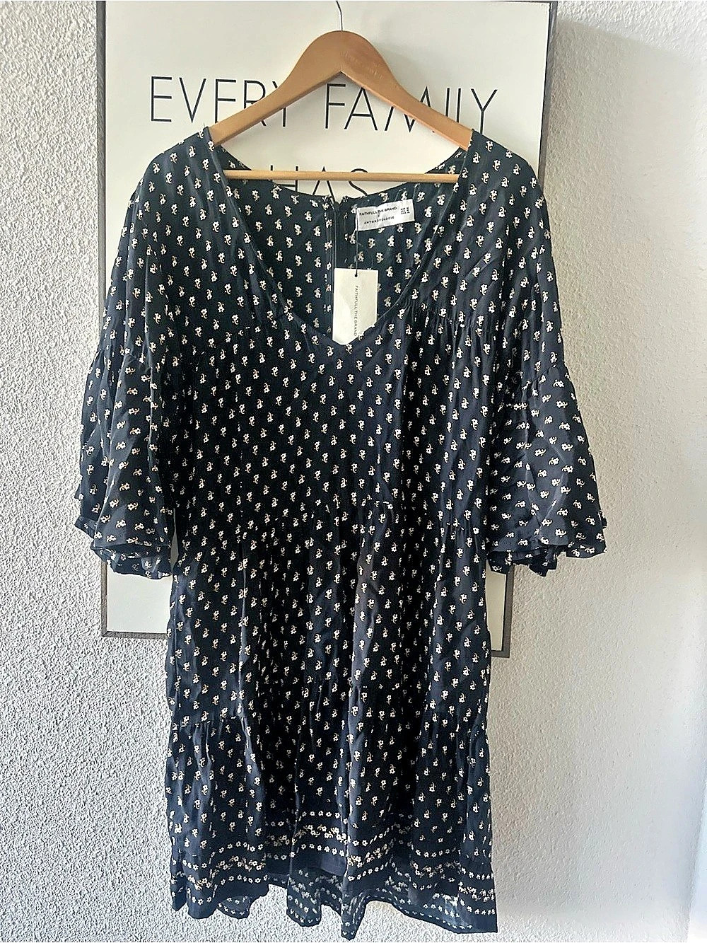 Faithfull the Brand Fresa Dress Floral Mini Black size XL